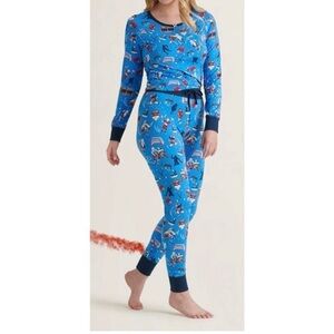 Little Blue house Woman's S Hockey Pajama Set cotton/spandex blend
